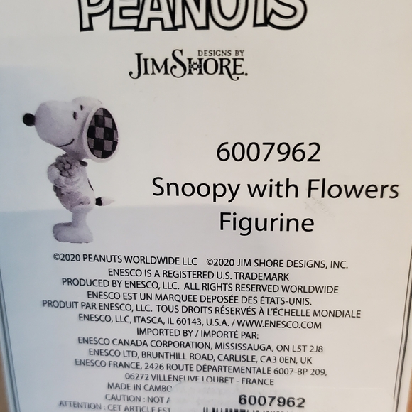 Jim Shore Peanuts Collection Snoopy With Flowers Mini Figure, New In Box!!! - Picture 7 of 7